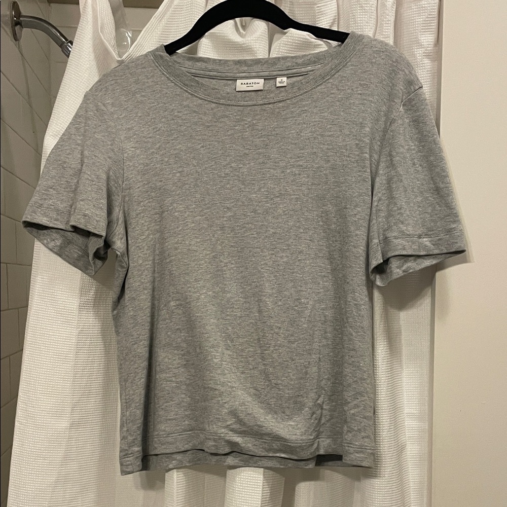 Babaton Light Gray Crewneck Top